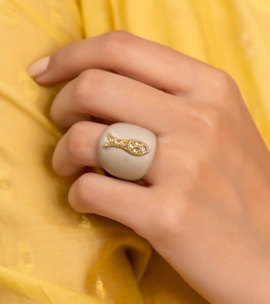 Polki Ring by UNCUT Jewelry