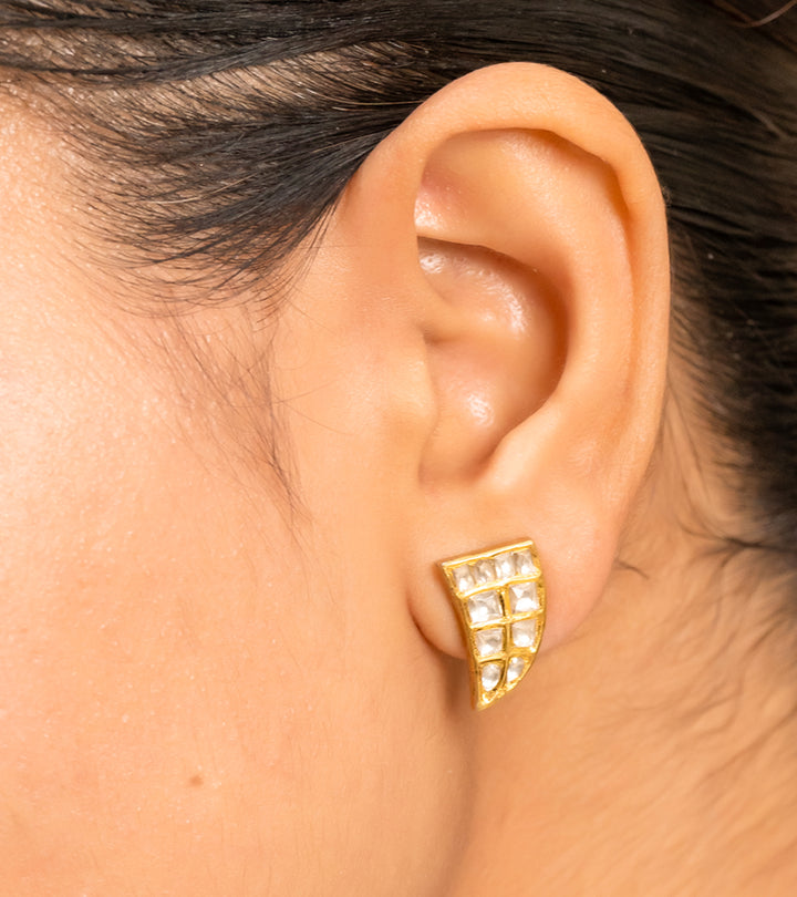 indian Gold Earrings by UNCUT Jewelry
