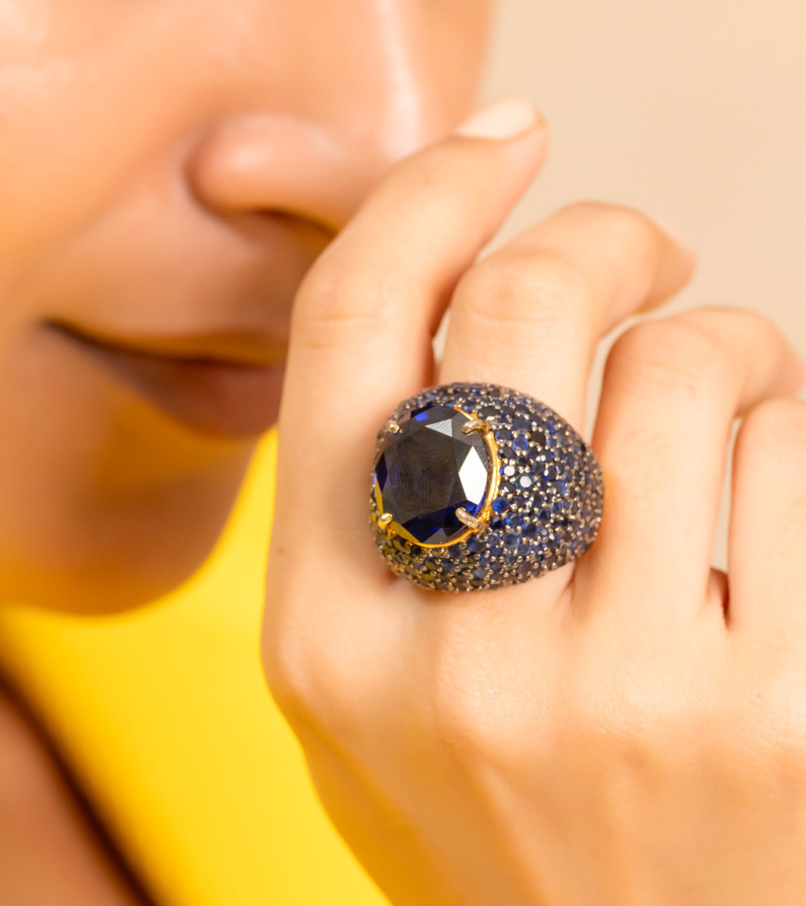 Sapphire on sale cocktail ring