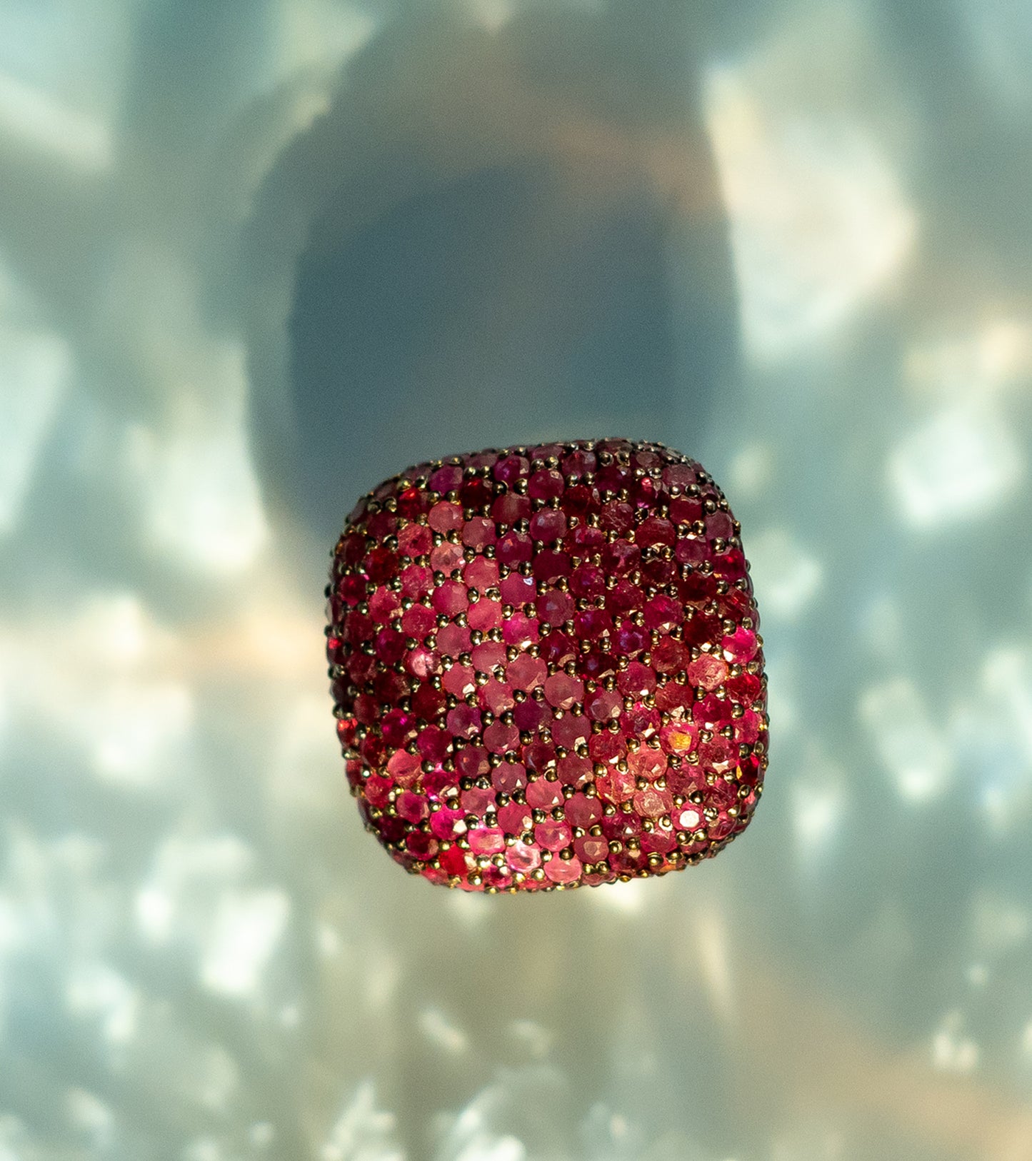 Ruby Square | Cocktail Ring