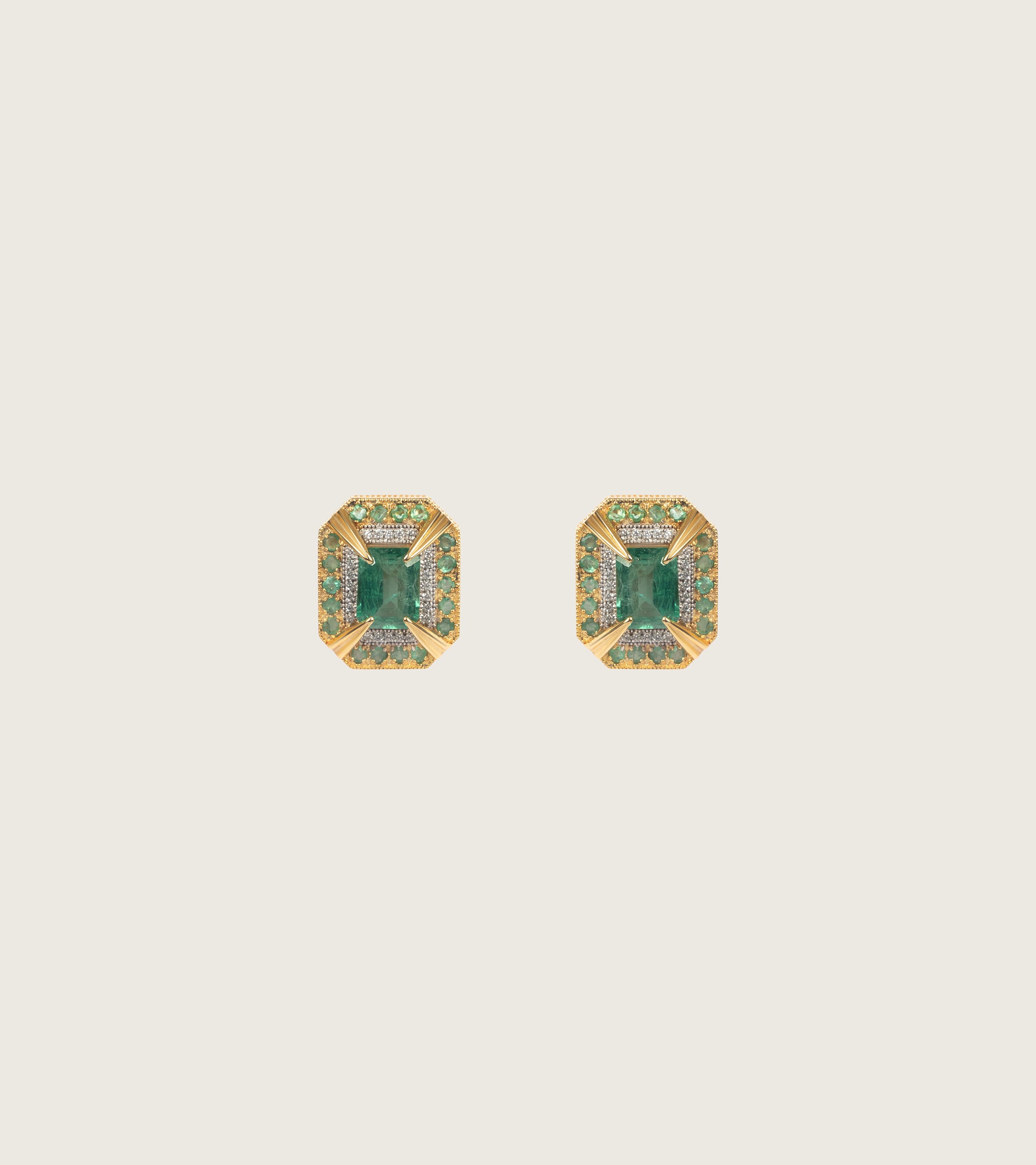 Eos Emerald Stud Earrings | UBAA