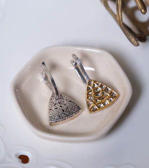 Leo Hoops worn with a saree for timeless festive glamour