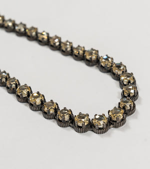 Swati Necklace tennis-style necklace of faceted citrine stones set in sterling silver, from the Shashikala collection by UBAA