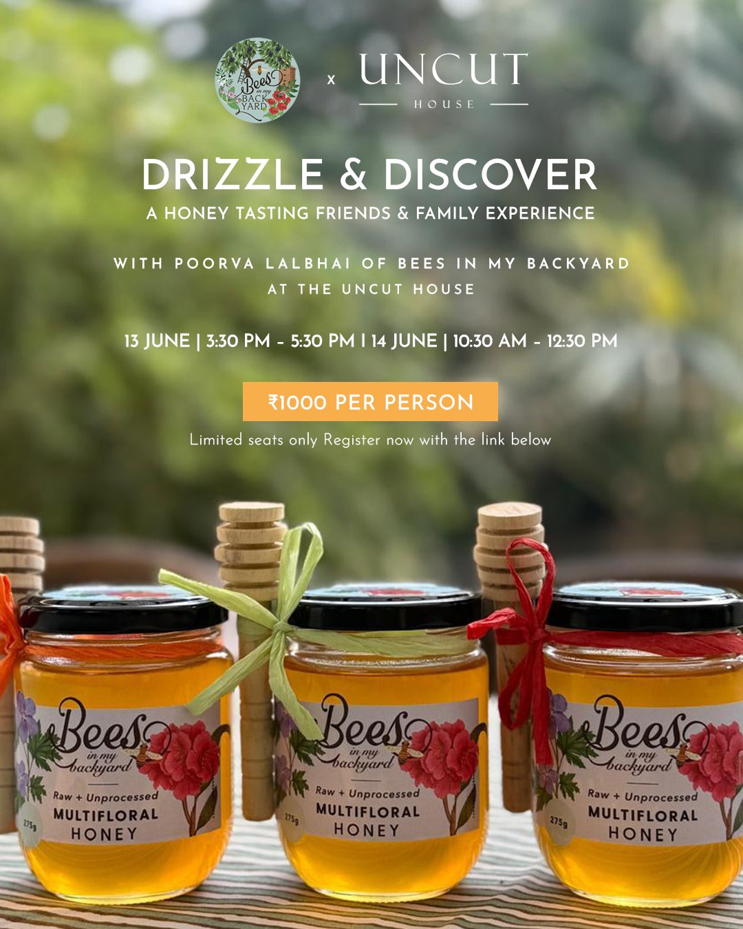 Drizzle and Discover - A Honey Tasting Friends and Family Experience