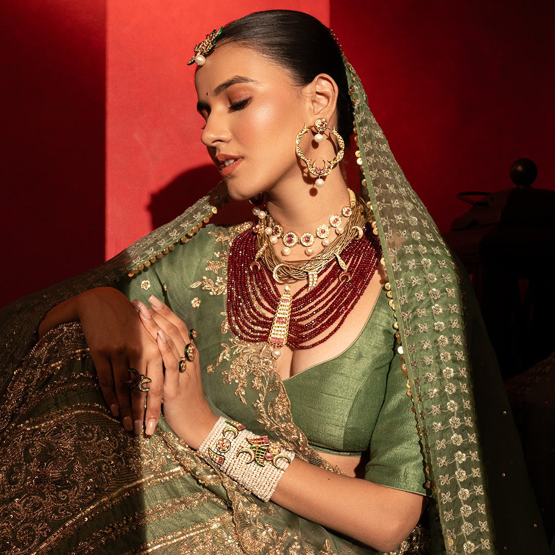 The Fusion of Classic and Modern: Pooja Keyur Bridal Couture with Uncut’s Contemporary Jewels