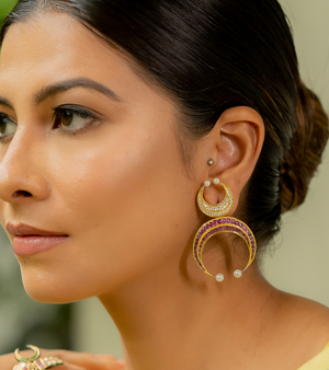 Indian Festive Earrings by UNCUT Jewelry