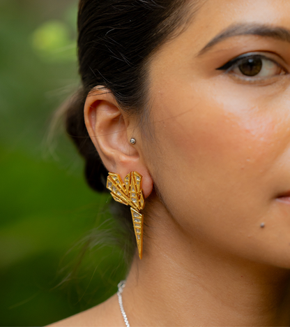 The Annika Polki Earrings in Gold