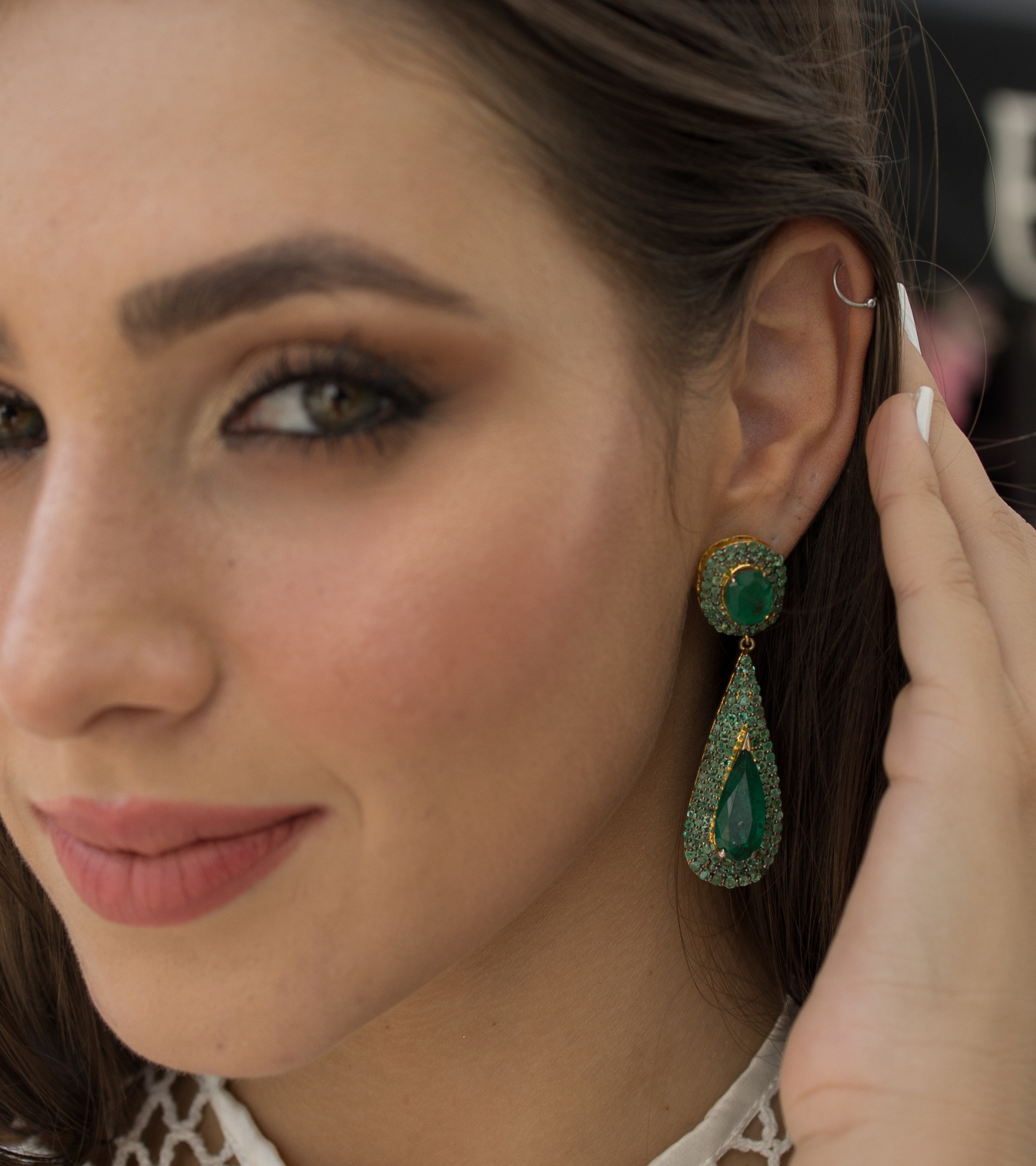 Emerald Earrings by UNCUT Jewelry