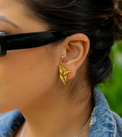 Indian Gold Earrings by UNCUT Jewelry