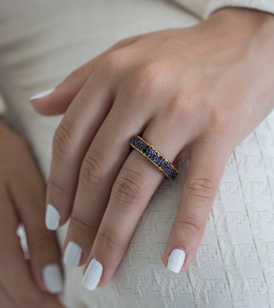 Sapphire Stackable Ring in Gold-Esmeé by UNCUT