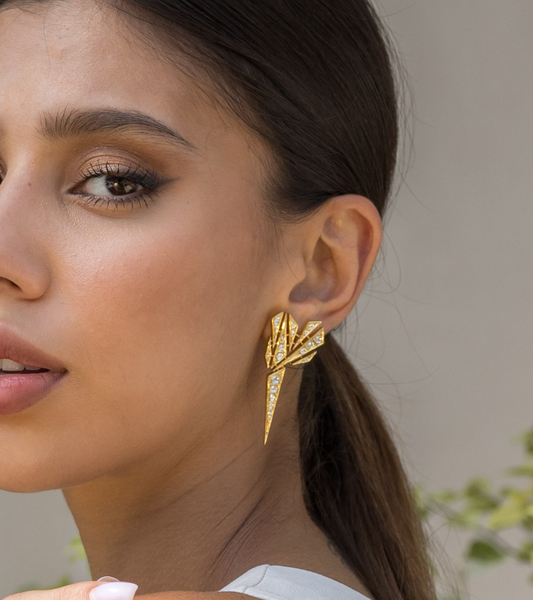 The Annika Polki Earrings in Gold