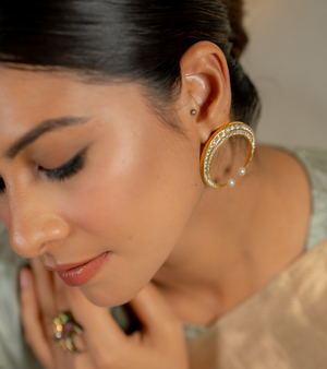 Polki Bridal Earrings by UNCUT Jewelry