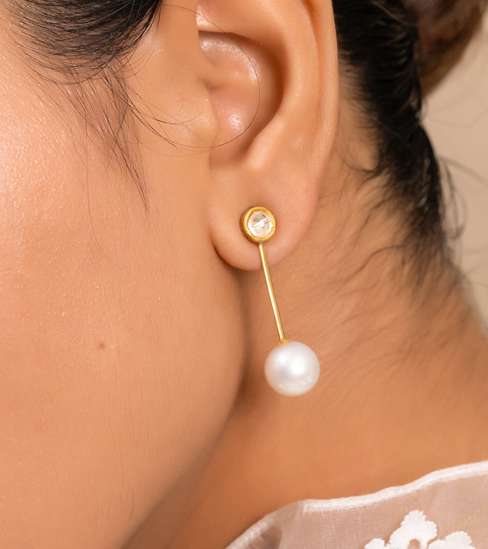 Indian Gold Earrings by UNCUT Jewelry