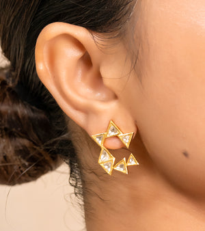 Indian Gold Earrings by UNCUT Jewelry