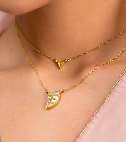 Tiger Claw + Triangle Layered | Necklace