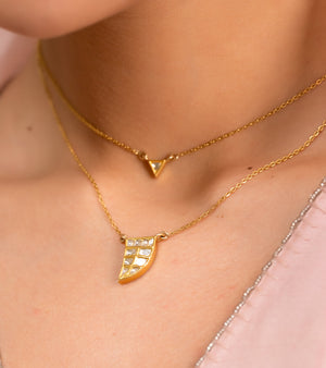 Polki Gold Necklace by UNCUT Jewelry