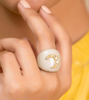 Polki Gold Ring by UNCUT Jewelry