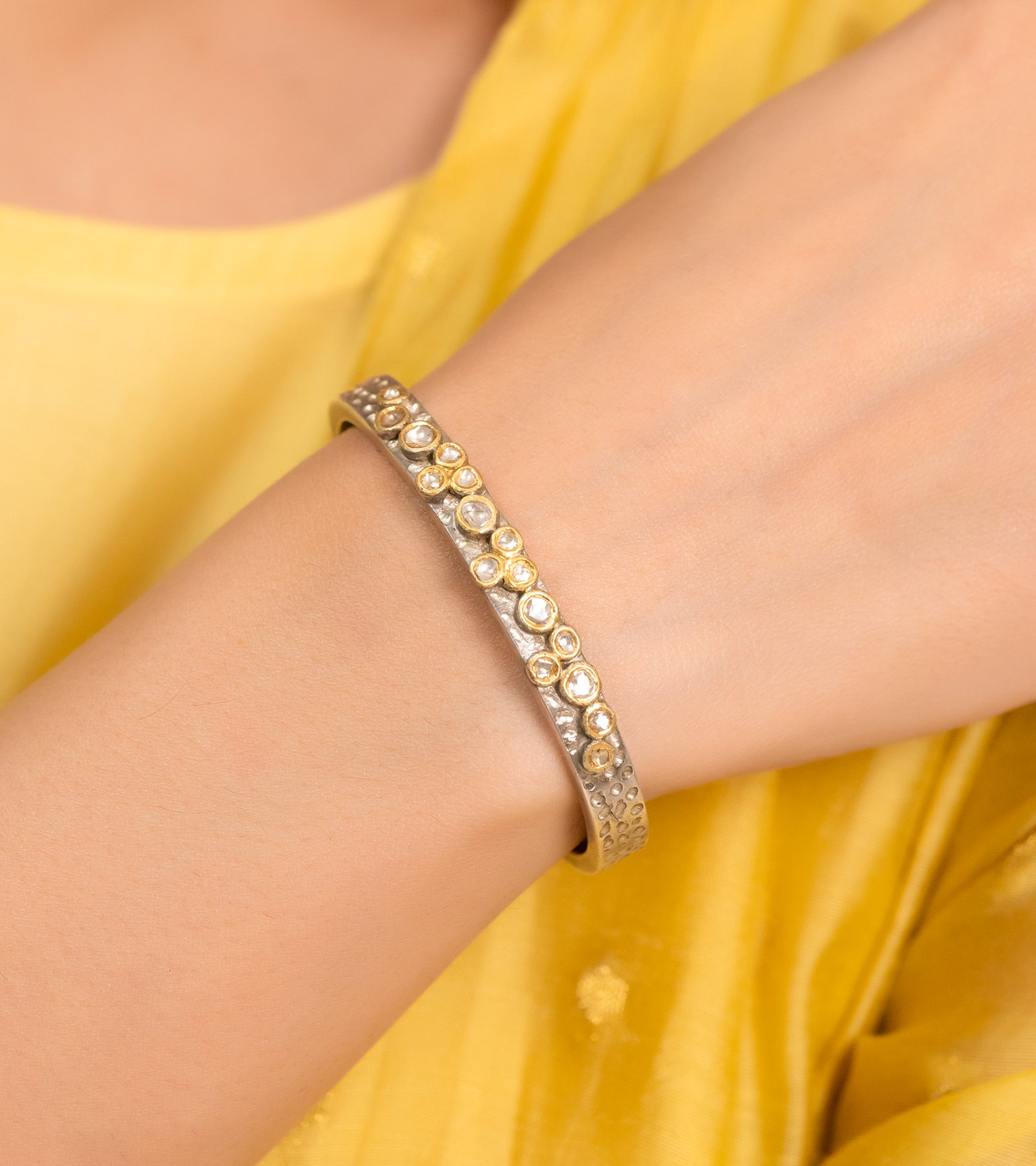 Indian Gold Bracelet by UNCUT Jewelry