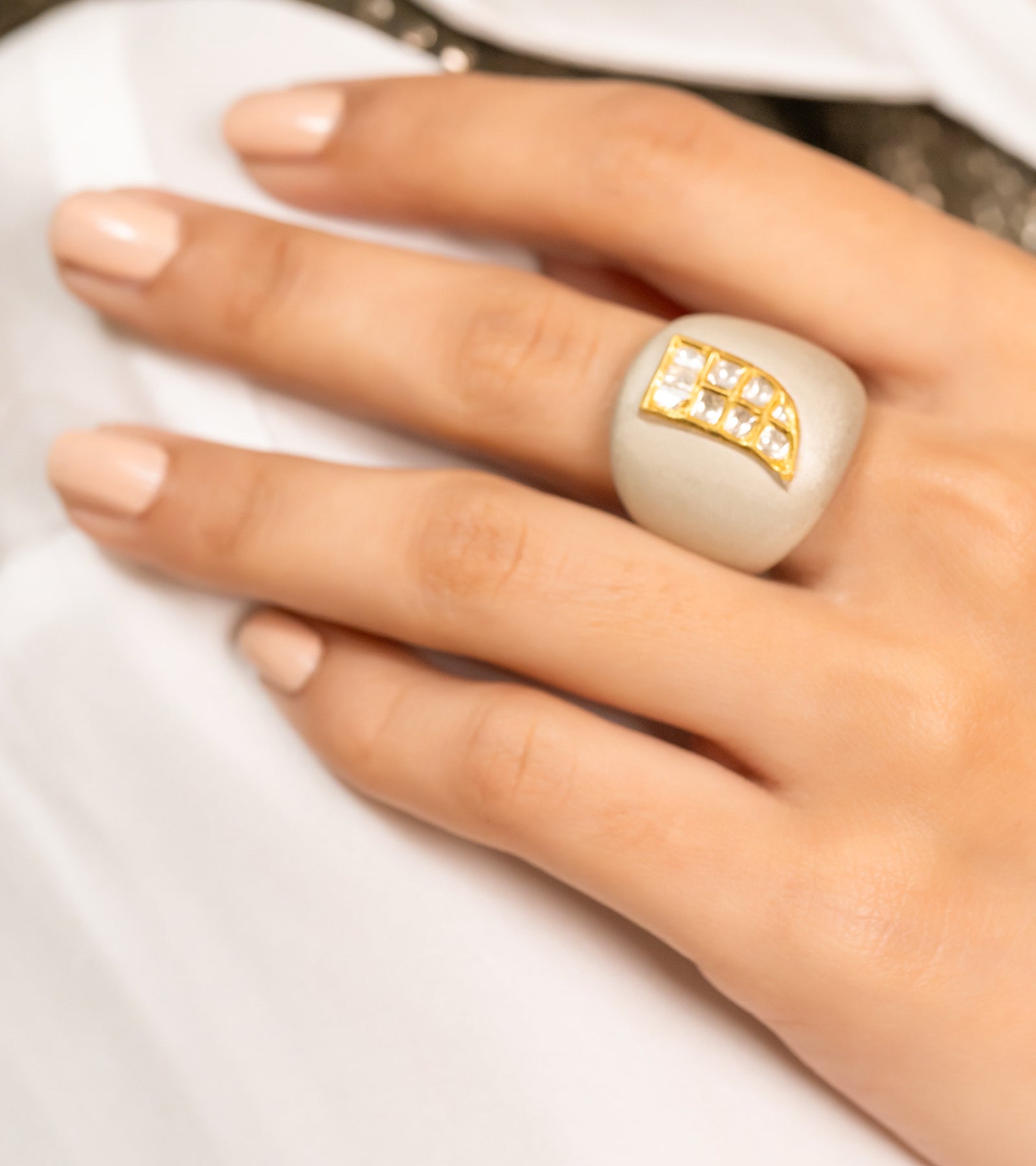Polki Gold Rings by UNCUT Jewelry