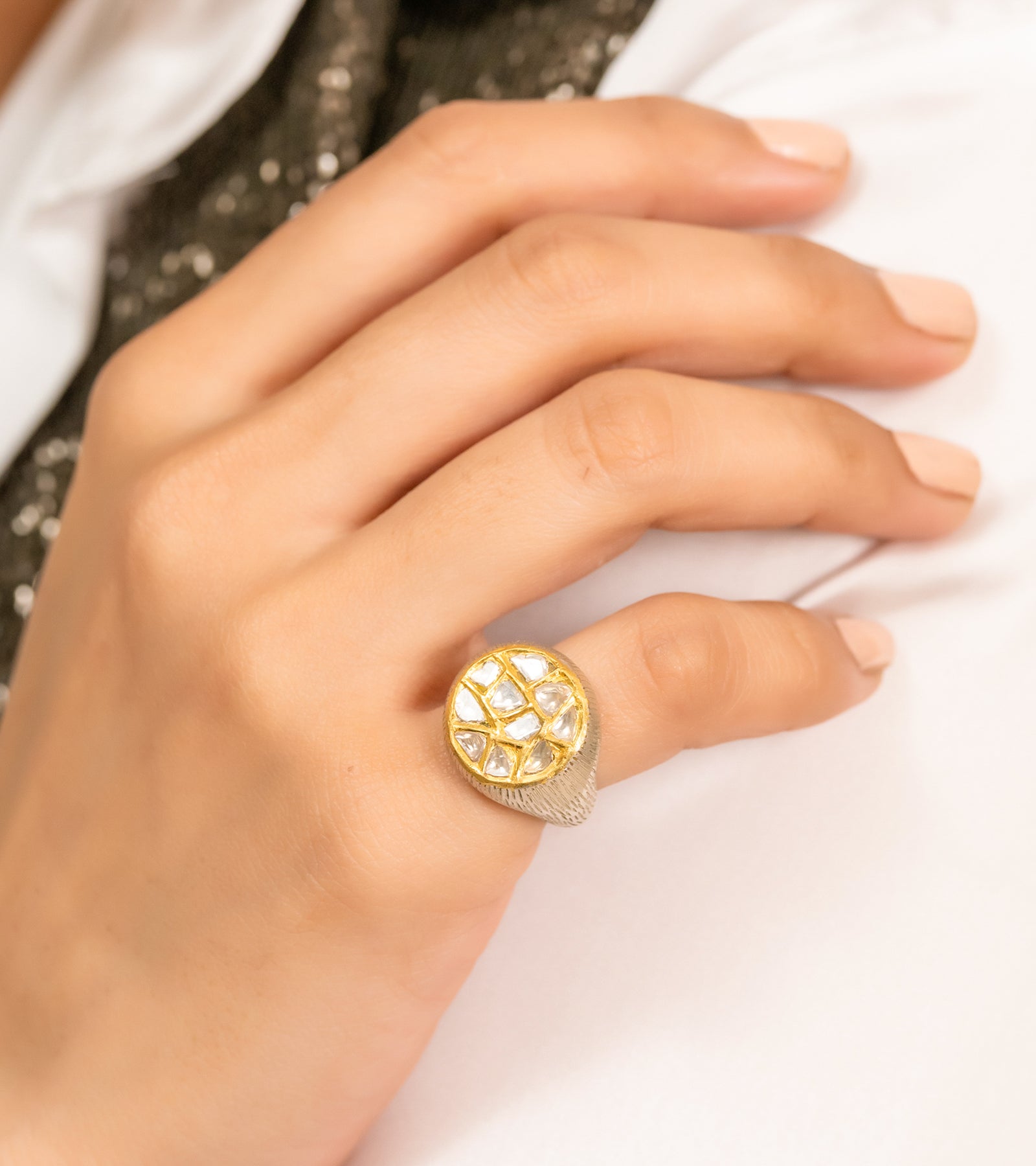 Indian Gold Ring by UNCUT Jewelry