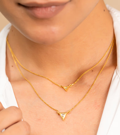 Triangle Two Layered | Necklace