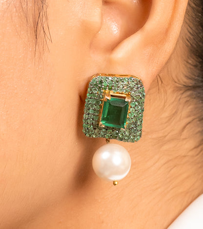 Emerald Rectangle | Earrings