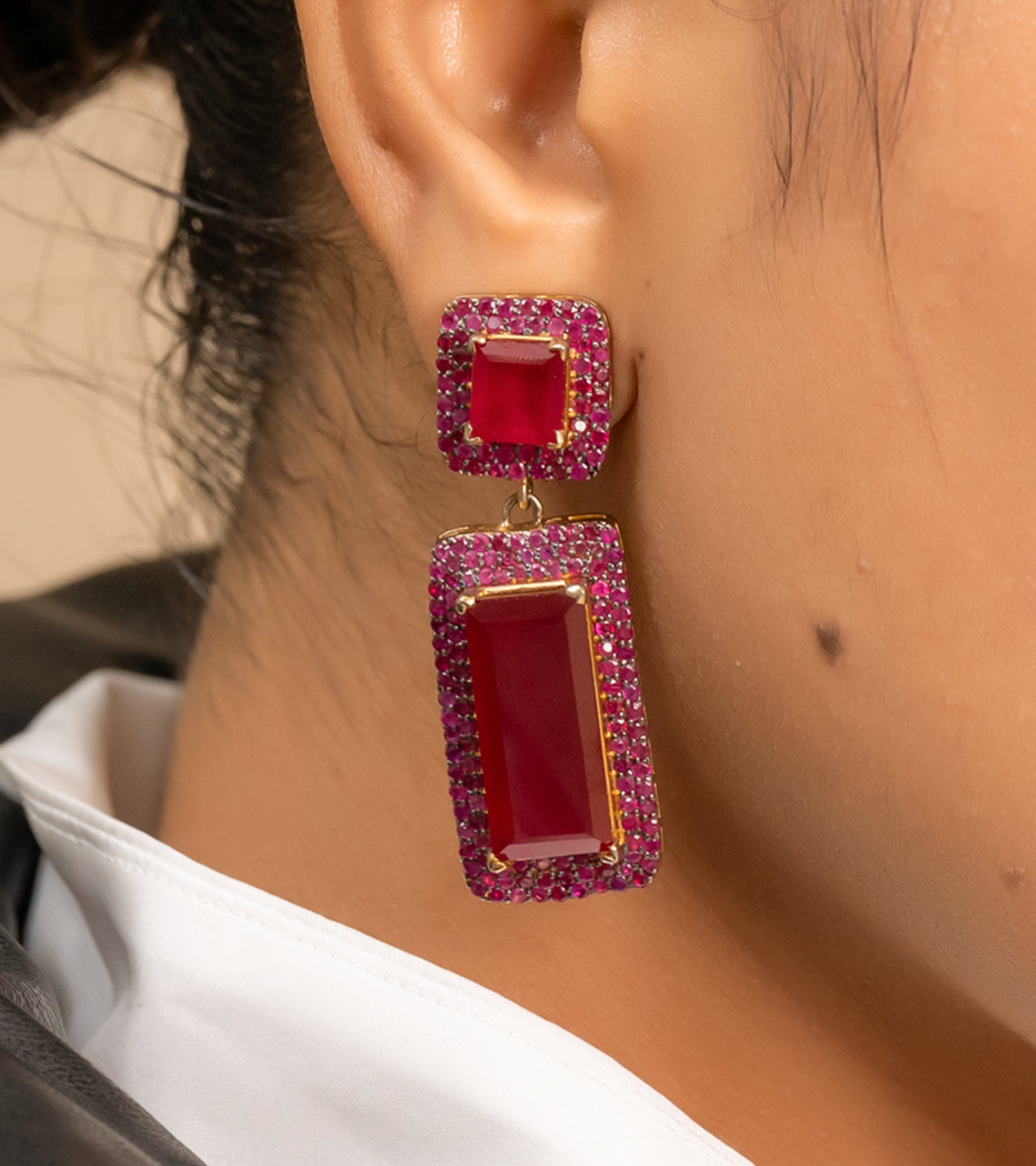 Ruby Earrings by UNCUT Jewelry