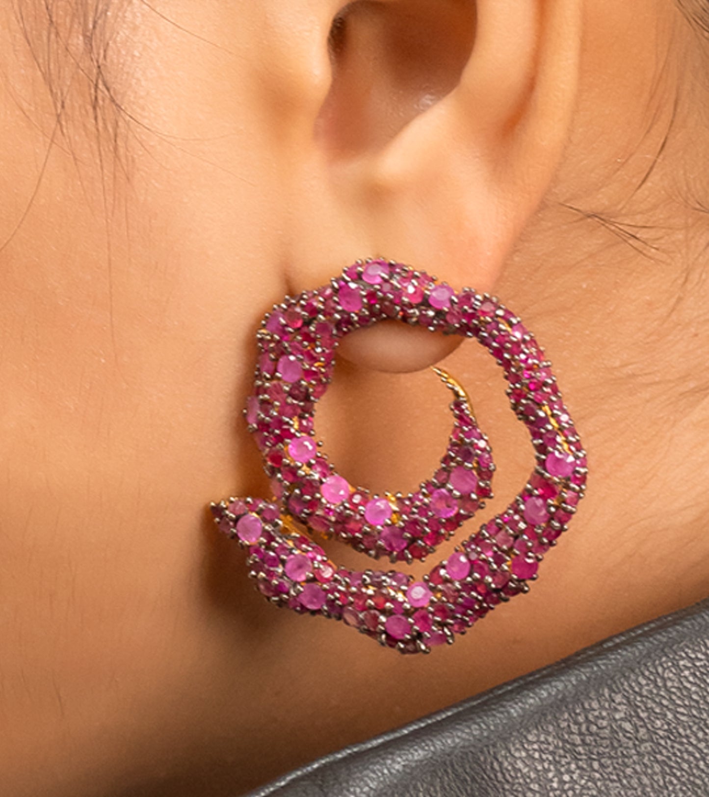 Ruby Swirl | Earrings
