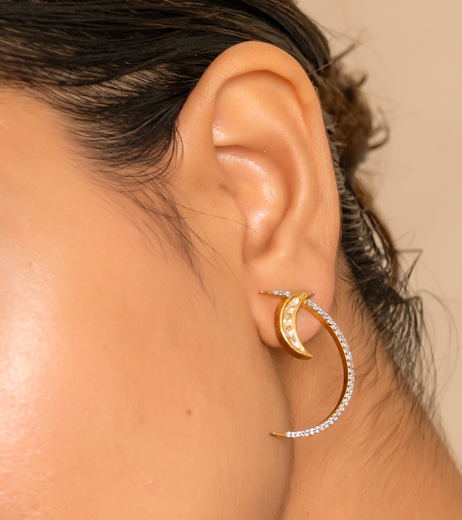 Indian Gold Earrings by UNCUT Jewelry