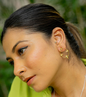 Gold Earrings by UNCUT Jewelry