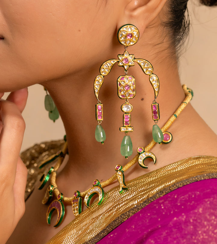 Indian Festive Earrings by UNCUT Jewelry