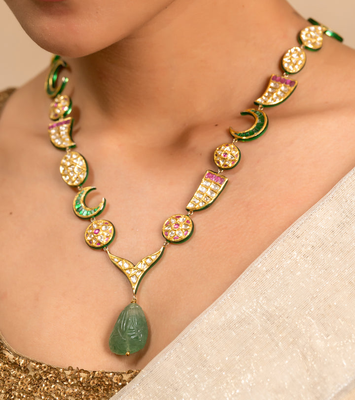Polki & Gold Necklace by UNCUT Jewelry