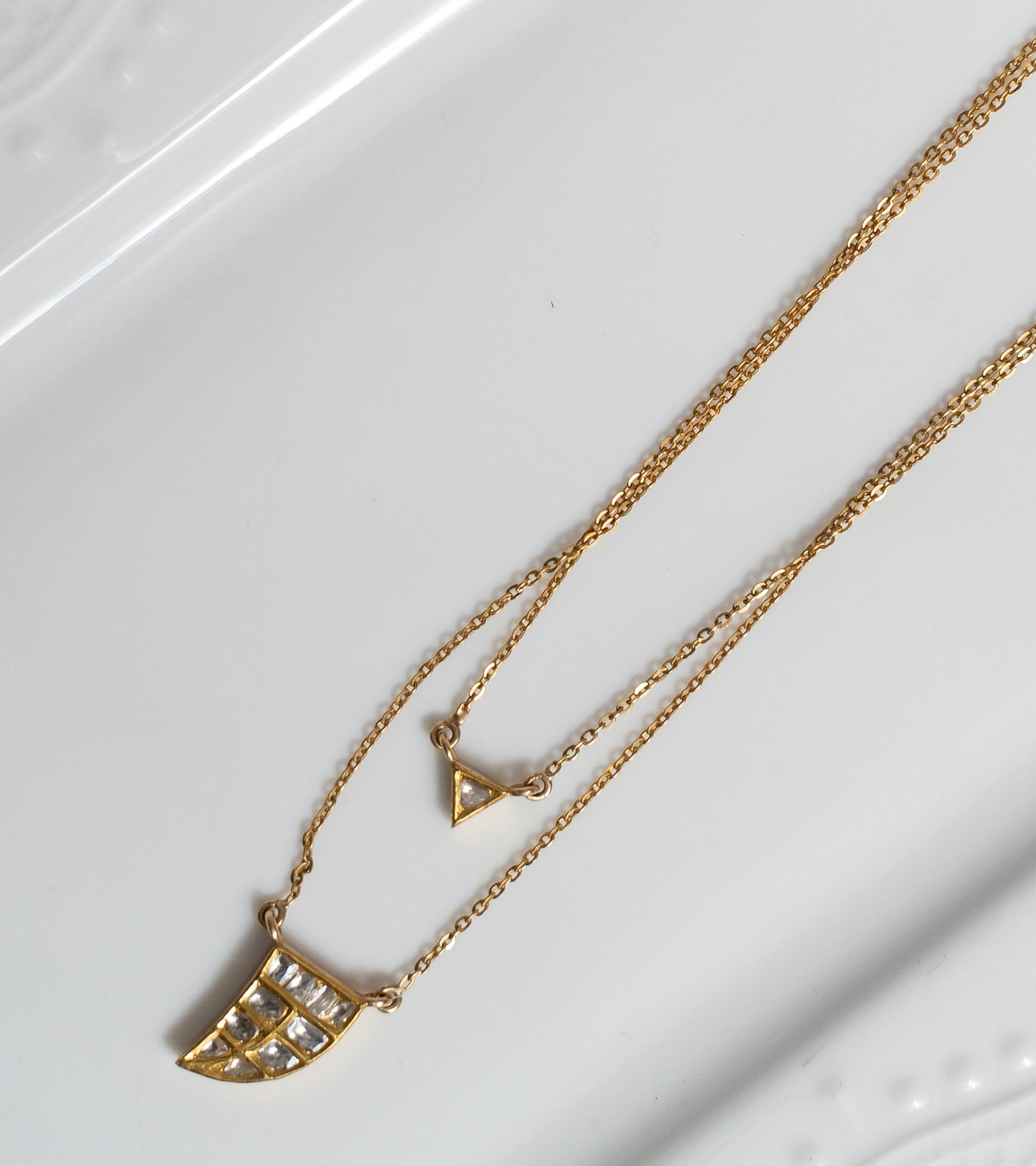Tiger Claw + Triangle Layered | Necklace