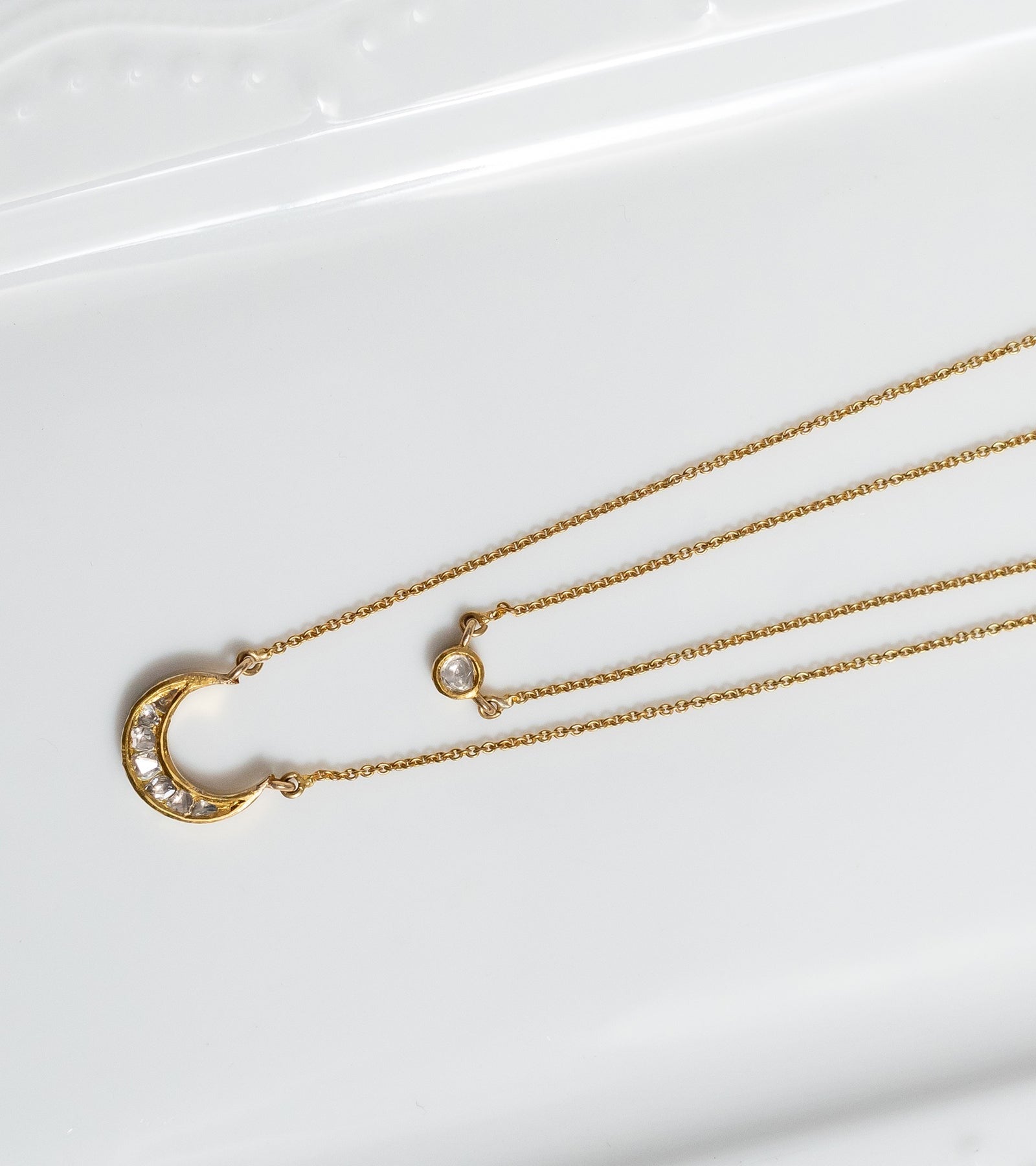 Polki Gold Necklace by UNCUT Jewelry