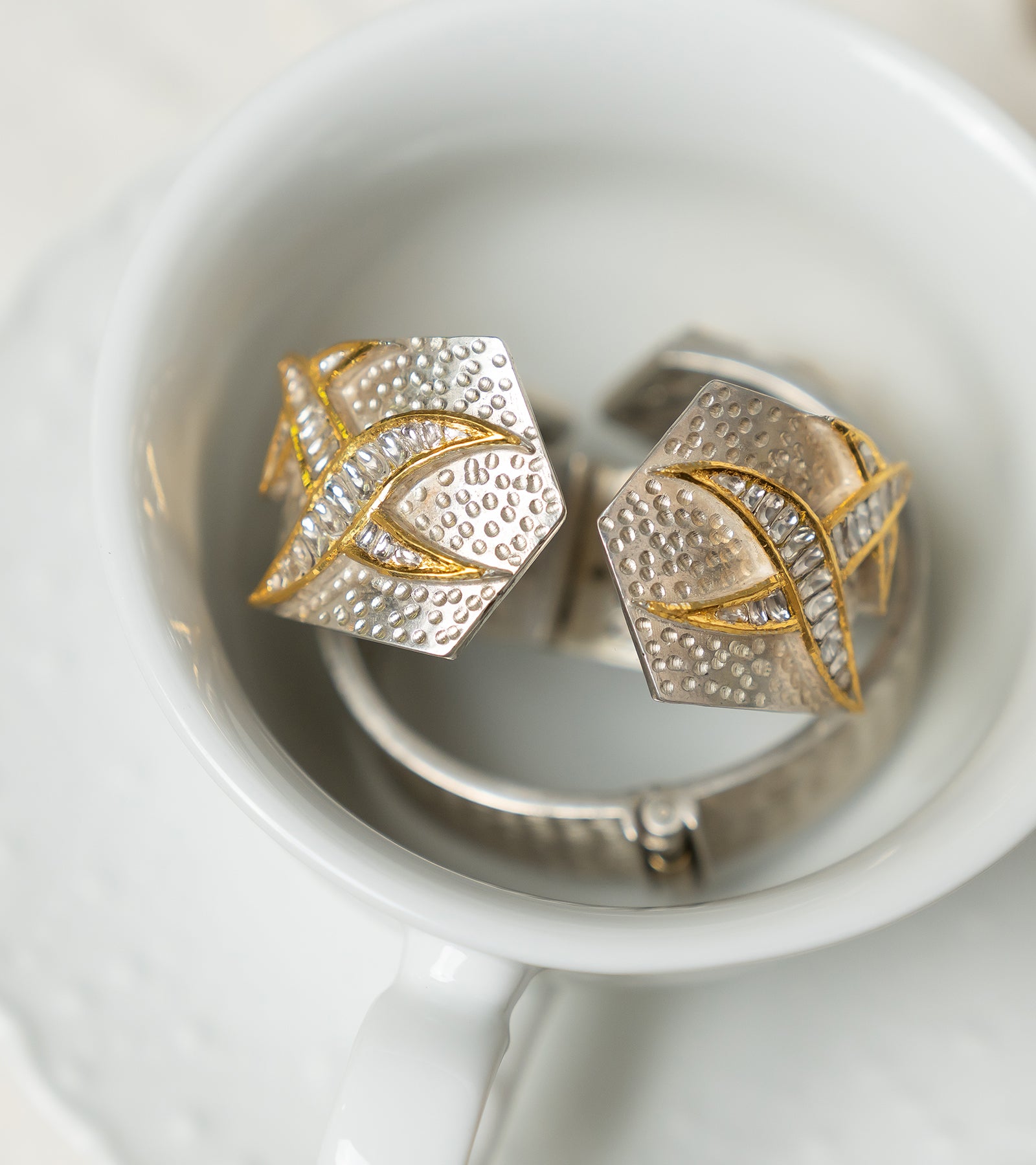 Polki Gold Bracelet by UNCUT Jewelry