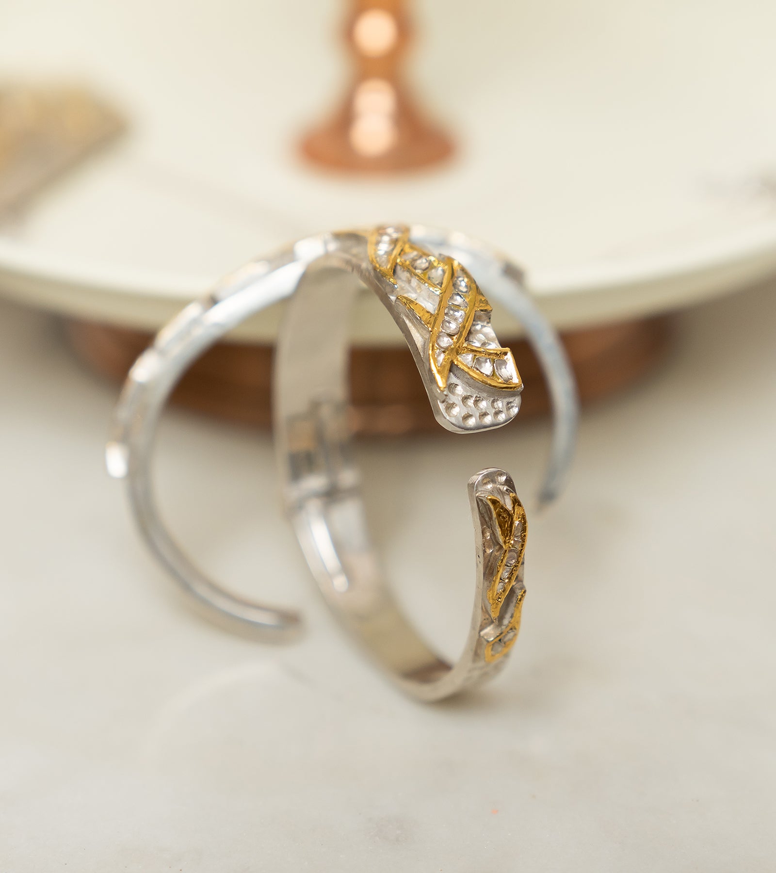 Polki Gold Bracelets by UNCUT Jewelry