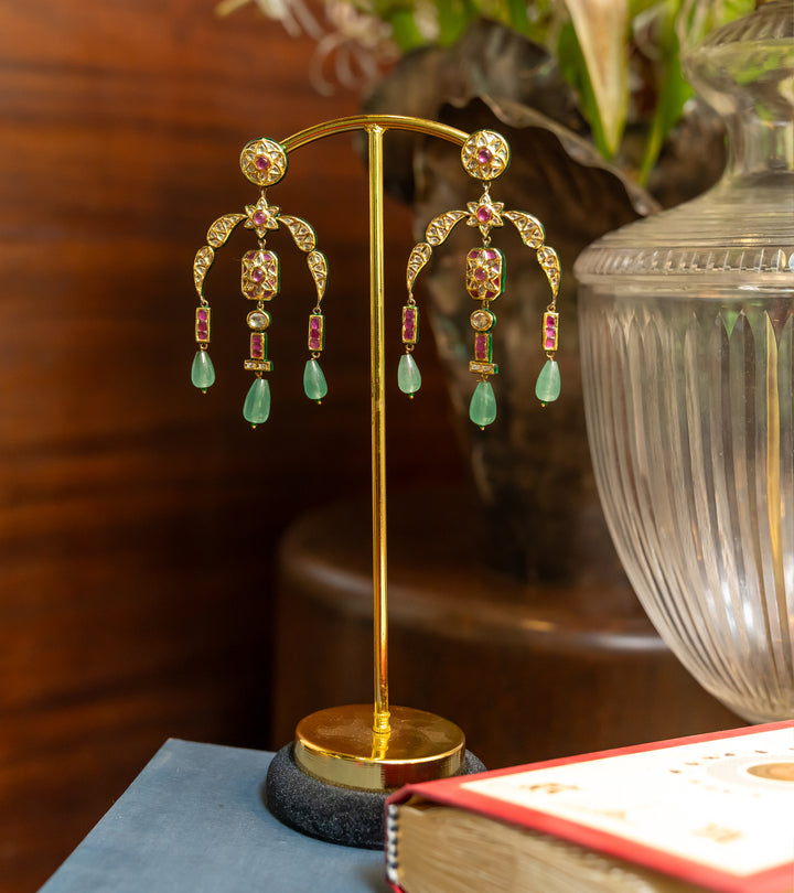 Polki Bridal Earrings by UNCUT Jewelry