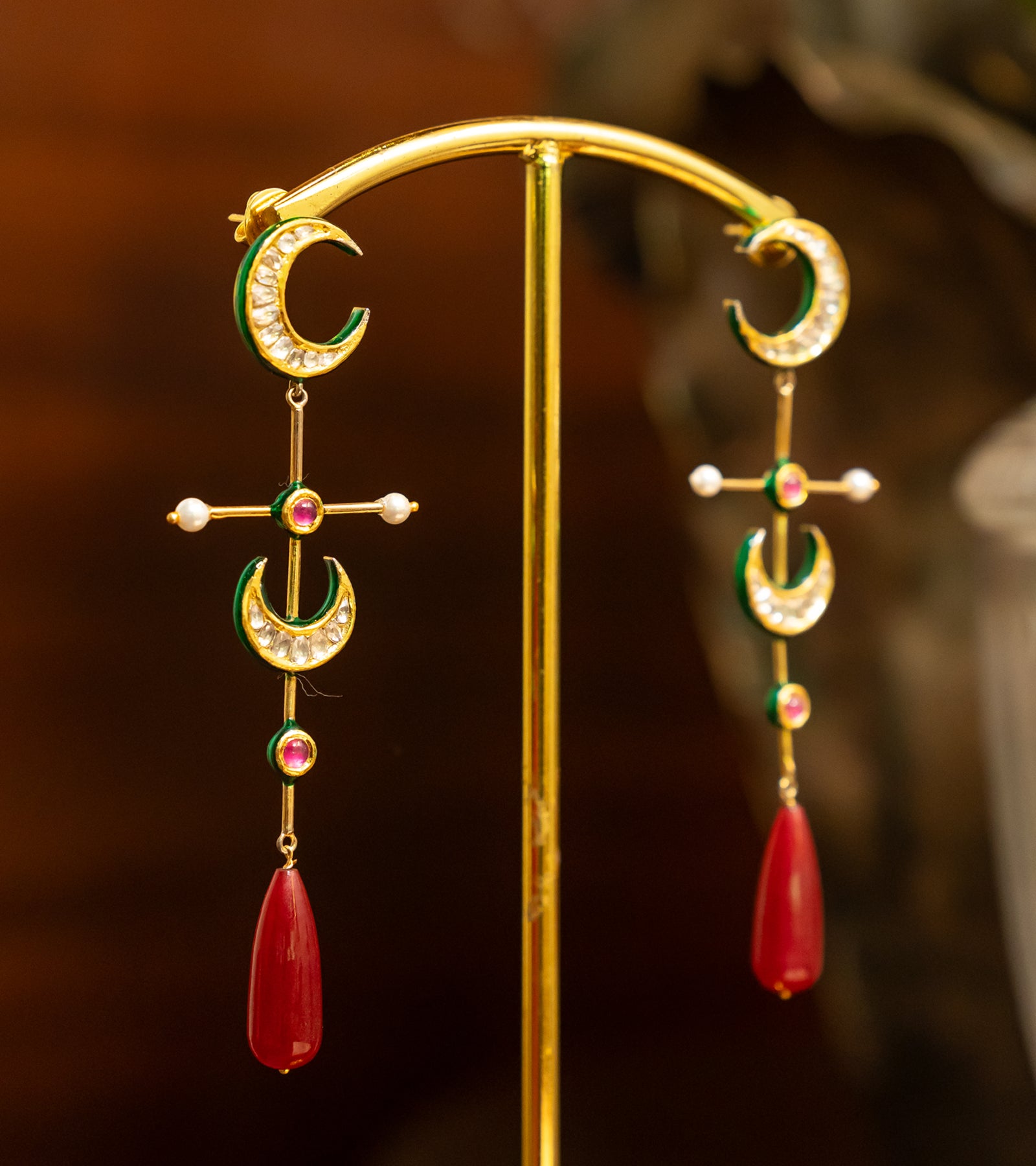 Festive Glam Earrings by UNCUT Jewelry