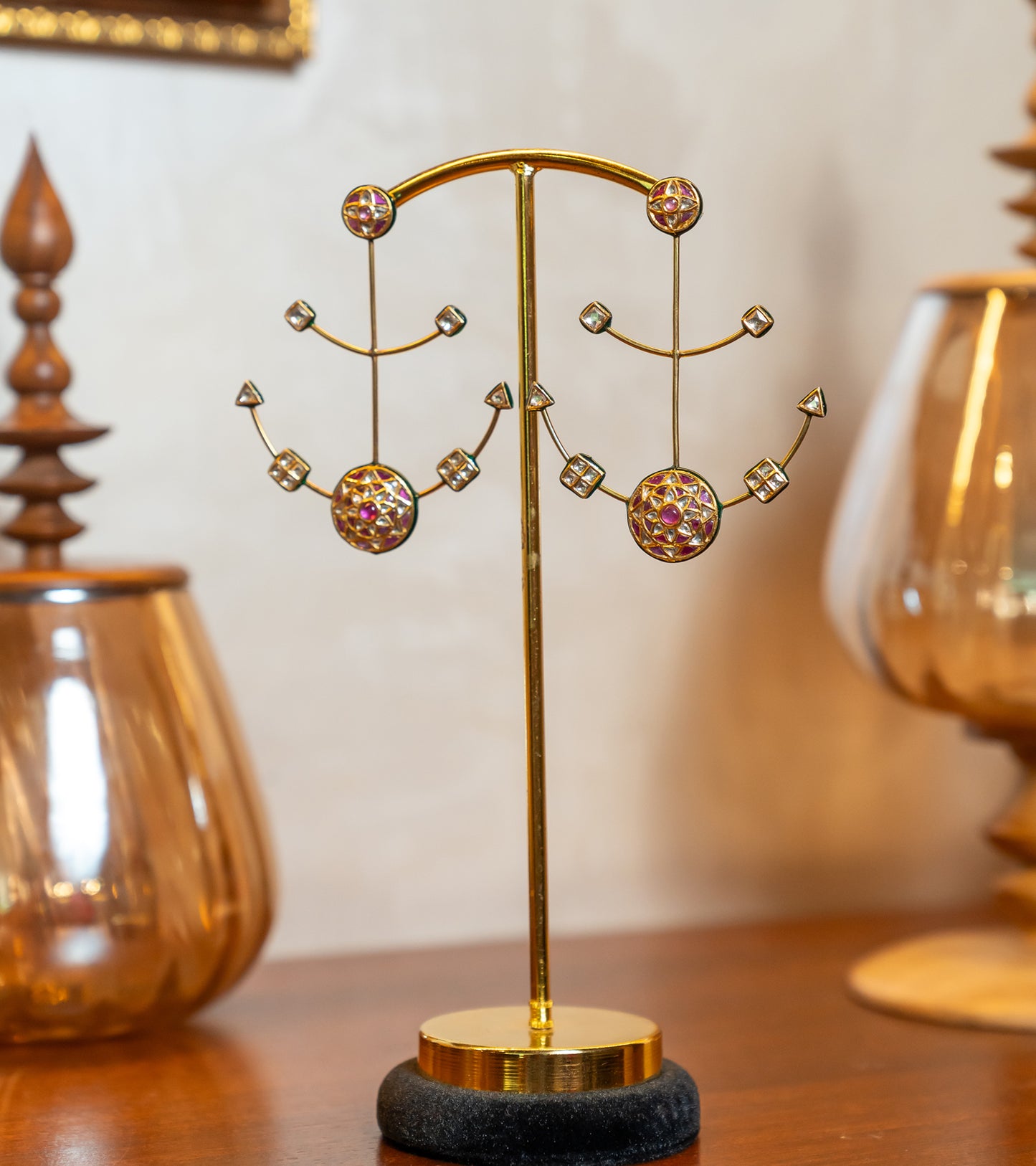 The Raga Polki Earrings in Gold-Festive Jewelry