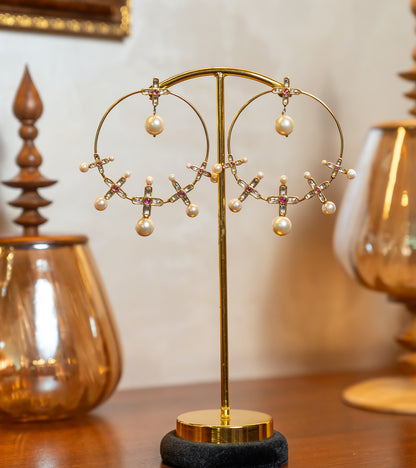 The Shizah Polki Chandbalis in Gold-Festive Jewelry