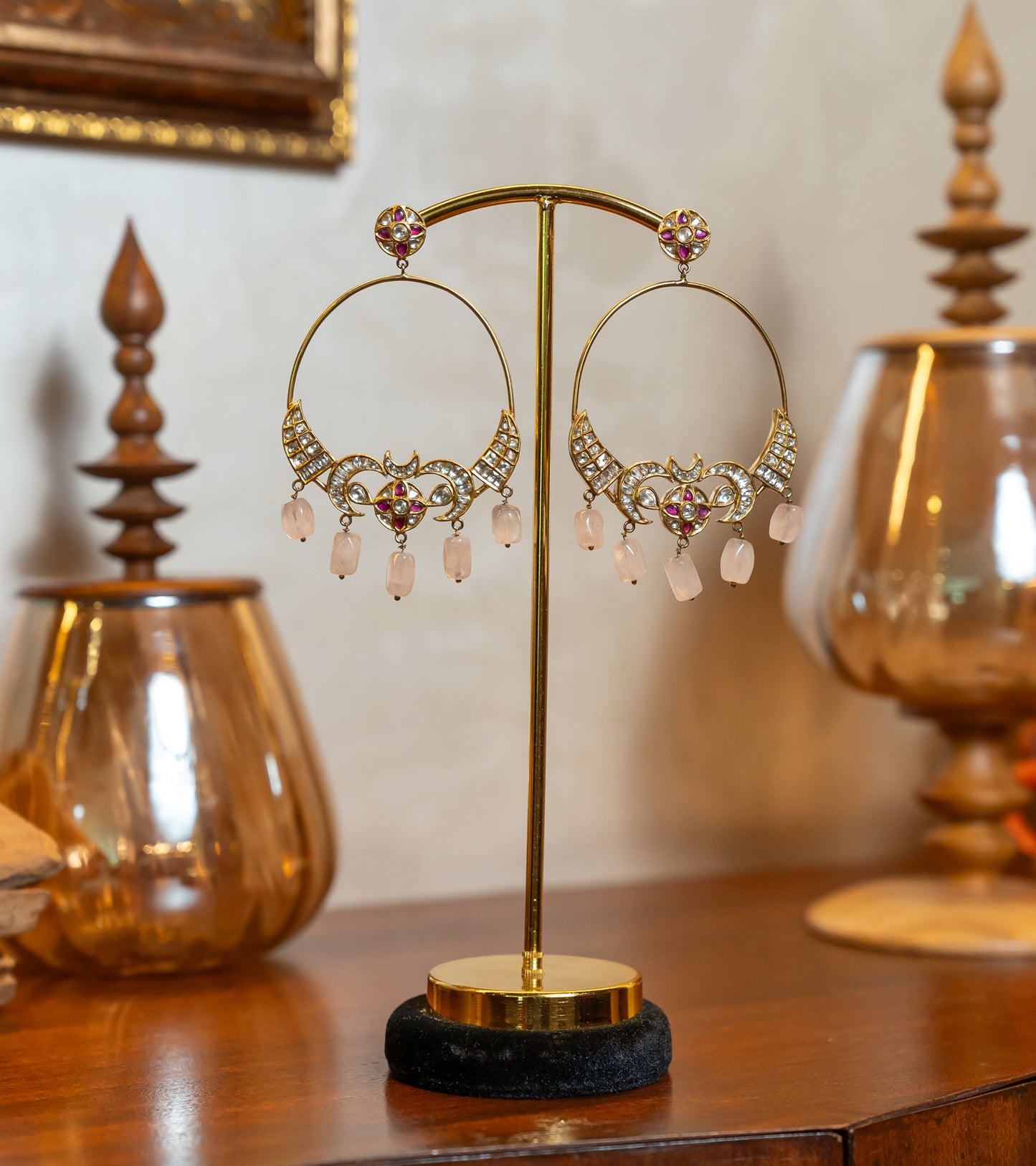 The Naaz Polki Chandbalis in Gold-Festive Jewelry