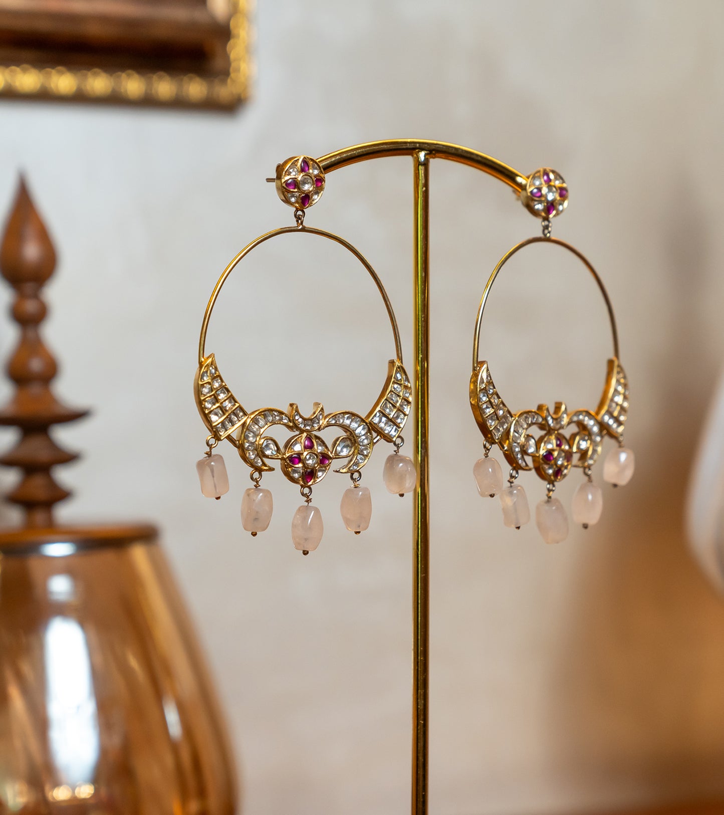 The Naaz Polki Chandbalis in Gold-Festive Jewelry