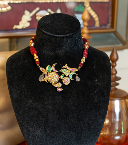 The Rysa Polki Necklace in Gold-Festive Jewelry