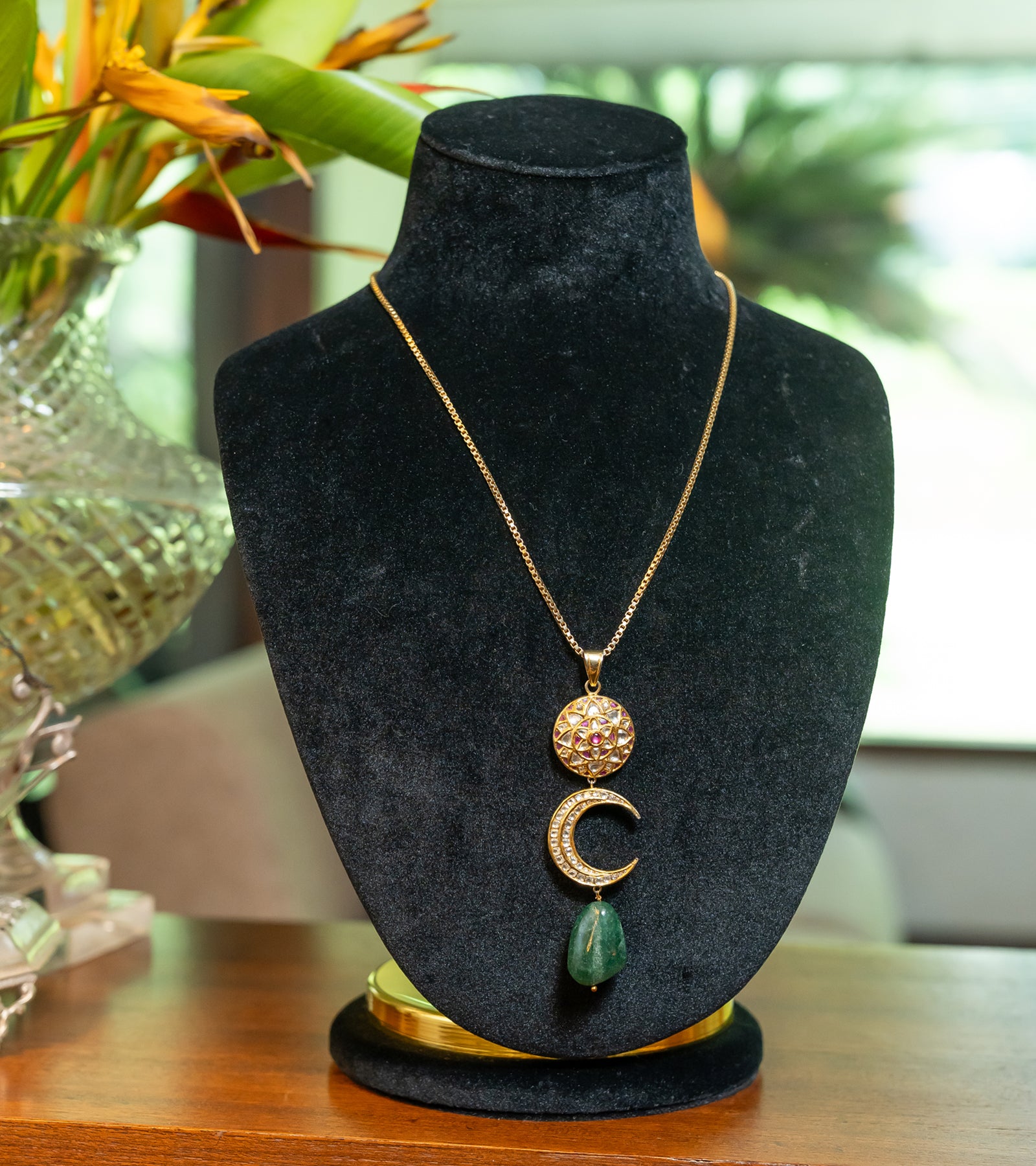 Gold Polki Necklace by UNCUT Jewelry