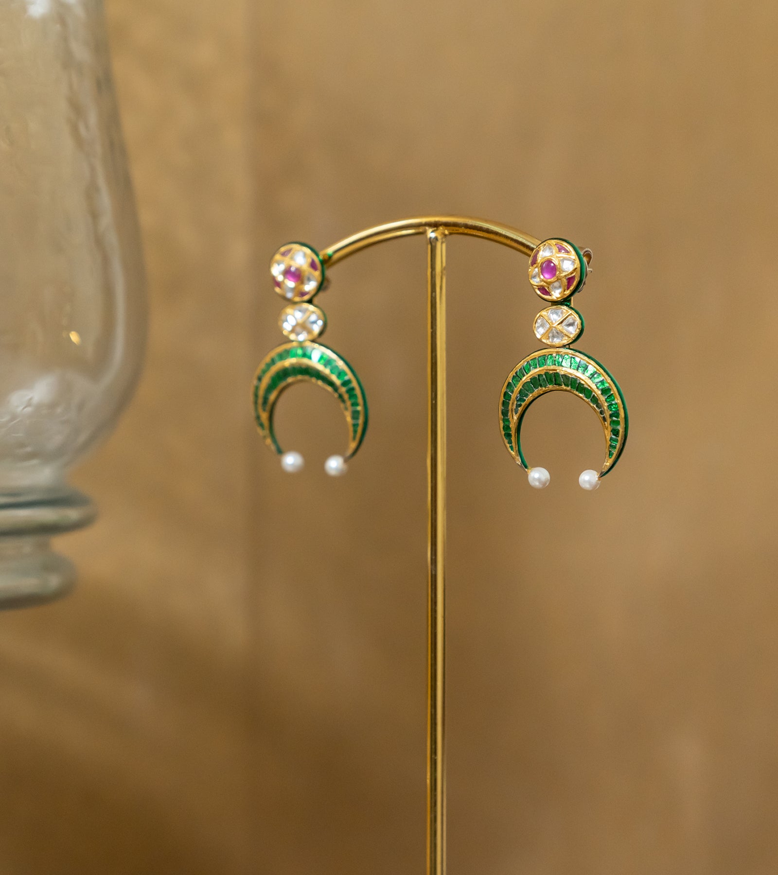 Indian Festive Earrings by UNCUT Jewelry