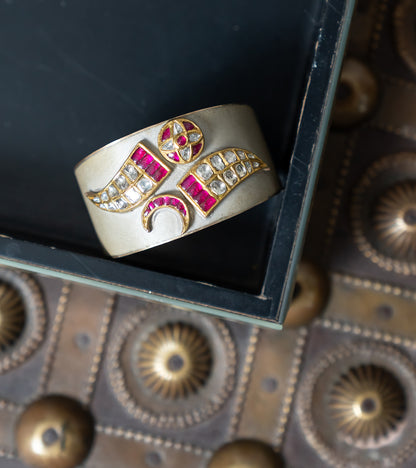 The Tania Polki Cuff in Gold & Silver-festive Jewelry