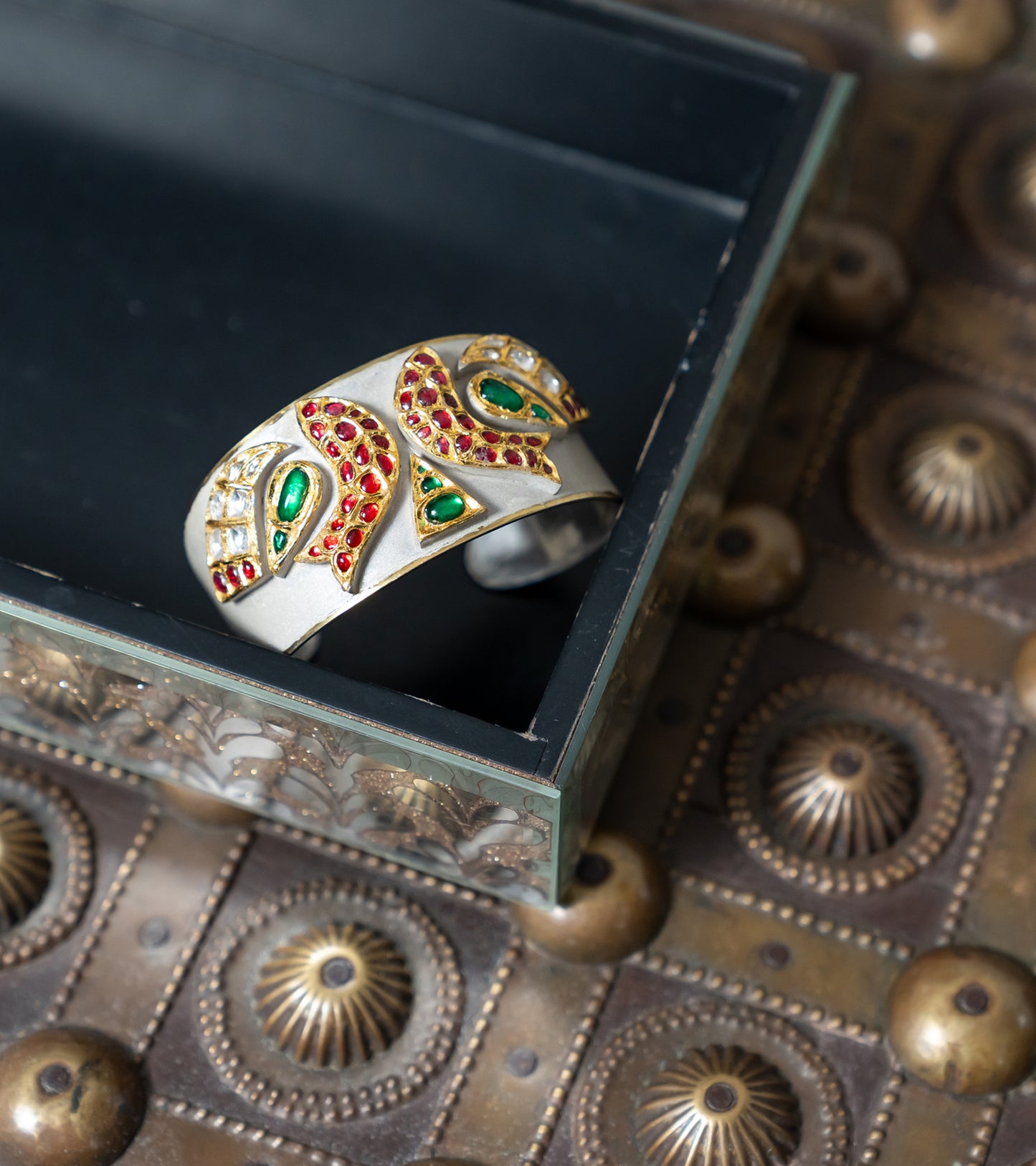 The Ryba Polki Cuff in Gold & Silver-Festive Jewelry
