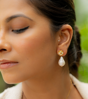 Indian Gold Earrings by UNCUT Jewelry