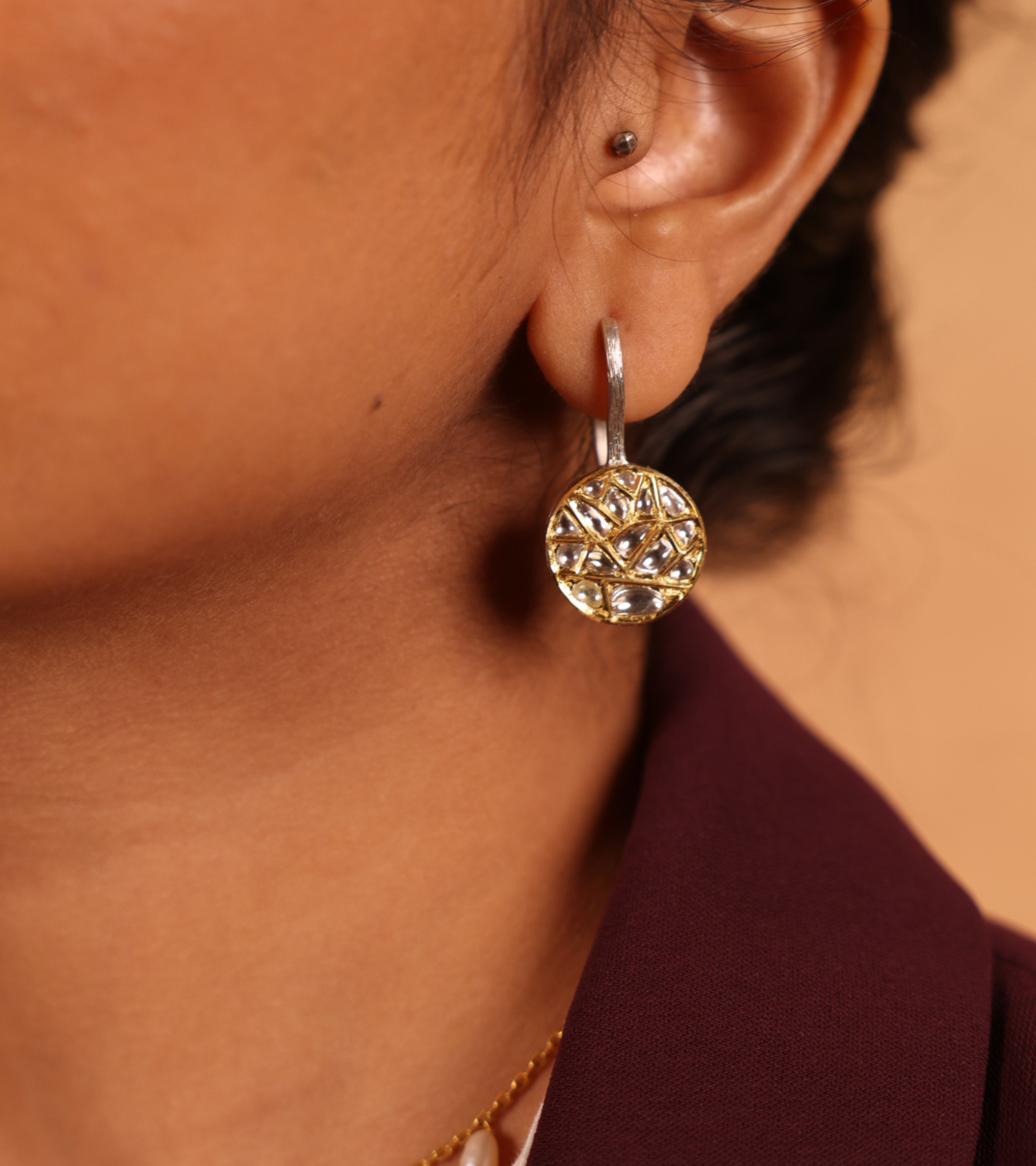 Goya Balis worn with a lehenga for festive evening glamour