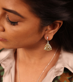 Leo Hoops worn with a blazer for modern, everyday chic